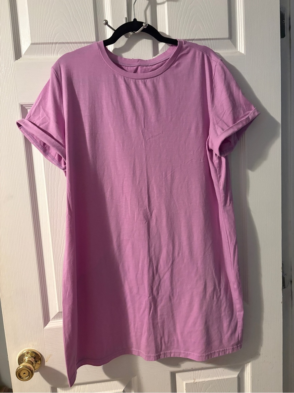 Lavender Short Sleeve Mini Tshirt Dress